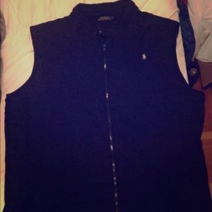 Tall 2XL Black Polo Vest (Cotton)